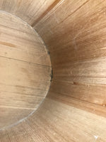 Antique C1900 Japanese Handmade Wood Masu Ittomasu Rice Bucket Dark Brown BK47