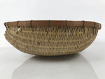 Antique C1900 Japanese Handwoven Bamboo Drying Basket Kago Zaru 45 cm Long B266