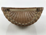 Antique C1900 Japanese Handwoven Bamboo Drying Basket Kago Zaru 45 cm Long B266