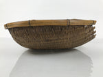 Antique C1900 Japanese Handwoven Bamboo Drying Basket Kago Zaru 46 cm Long B264