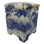 Antique C1900 Japanese Porcelain Lidded 3-Tier Bento Box Jubako Cranes Pine Y507