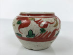 Antique Chinese Small Porcelain Flower Pot Vase Pottery Akae Red Green Gold Y487