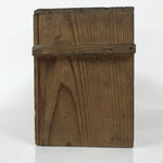 Antique Japanese Buddhist Altar Fitting Wooden Kuge Offering Stand 2pc Box BA816