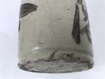 Antique Japanese Ceramic Sake Bottle Kayoi-Tokkuri Gray Brown Matsuri TS908