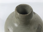 Antique Japanese Ceramic Sake Bottle Kayoi-Tokkuri Gray Brown Matsuri TS908