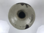 Antique Japanese Ceramic Sake Bottle Kayoi-Tokkuri Gray Brown Matsuri TS908