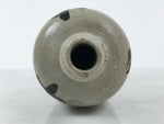 Antique Japanese Ceramic Sake Bottle Kayoi-Tokkuri Gray Kanji Kameyama TS865