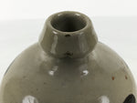 Antique Japanese Ceramic Sake Bottle Kayoi-Tokkuri Gray Kanji Mikata-cho TS859