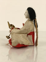 Antique Japanese Hina Doll Ningyo Court Lady Girls Day Ohinasama Silk Wood ID672