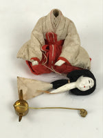 Antique Japanese Hina Doll Ningyo Court Lady Girls Day Ohinasama Silk Wood ID672