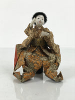 Antique Japanese Hina Doll Ningyo Court Musician Drum Girls Day Silk Wood ID665