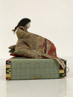 Antique Japanese Hina Doll Ningyo Princess Girl's Day Ohinasama Silk Wood ID662