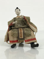 Antique Japanese Hina Doll Ningyo Young Guard Girls Day Ohinasama Silk ID668