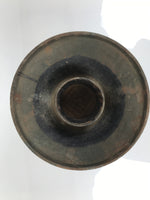 Antique Japanese Iron Metal Flower Vase Kabin Ikebana Arrangement Brown UB63