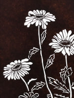 Antique Japanese Katagami Paper Kimono Stencil Katazome Daisies Hinagiku A798