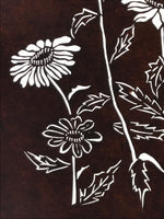 Antique Japanese Katagami Paper Kimono Stencil Katazome Daisies Hinagiku A798