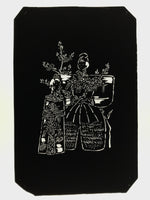 Antique Japanese Katagami Paper Kimono Stencil Katazome Hina Tachibina A807