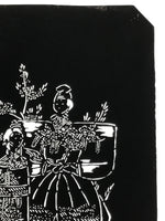 Antique Japanese Katagami Paper Kimono Stencil Katazome Hina Tachibina A807