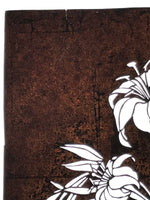 Antique Japanese Katagami Paper Kimono Stencil Katazome Lily Flowers Yuri A808