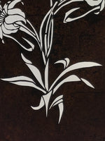 Antique Japanese Katagami Paper Kimono Stencil Katazome Lily Flowers Yuri A808