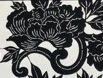 Antique Japanese Katagami Paper Kimono Stencil Katazome Peony Flower Botan A803