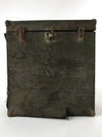 Antique Japanese Phonograph Record Storage Case Vtg Wood Box Paper Divider JK631