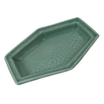 Antique Japanese Porcelain Small Plate Kozara Hexagon Celadon Sayagata Y328