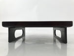 Antique Japanese Wooden Lacquered Low Table Brown Serving Tray Ozen Square L491