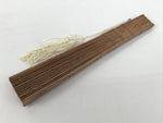 Chinese Carved Sandalwood Folding Fan Sensu Vtg Floral Pattern White Tassel 5D21