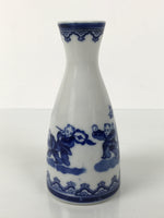 Chinese Porcelain Sake Bottle Tokkuri Vtg Karako Tang Children Blue White TS838