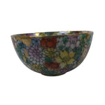 Chinese Porcelain Sake Cup Vtg Ochoko Flower Man Baby Gold Colorful Gold G276