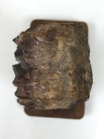 Japanese Amethyst Crystal Geode Viewing Stone Zen Buddhist Suiseki Statue JK850