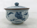 Japanese Arita Porcelain Lidded Teacup Sometsuke Flowers Blue White Yunomi TC604