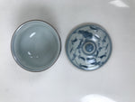 Japanese Arita Porcelain Lidded Teacup Sometsuke Flowers Blue White Yunomi TC605