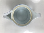Japanese Arita Ware Ceramic Lidded Teapot Vtg Blue White Leaves W/ Strainer Y248