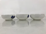 Japanese Arita Ware Porcelain Small Bowls 6pc Set Vtg Kozuke Blue Flower PX792