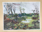 Japanese Art Print Reproduction Military Battle Kalijati Bombing WWII War FL485