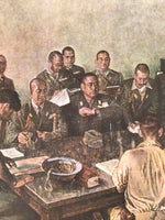 Japanese Art Print Reproduction Military Percival Yamashita Generals Meeting FL4