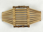 Japanese Bamboo Craft Wet Towel Tray Vtg Oshibori-Oki Hand Wipe Washcloth UR950