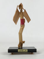 Japanese Bamboo Figurine Awa Odori Vtg Awaji Island Folk Decoration KF674