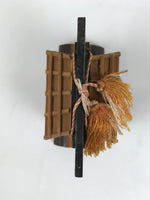 Japanese Bamboo Kokeshi Doll Vtg Kimono Couple Figurine Palanquin Hakone KF829