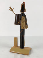 Japanese Bamboo Kokeshi Doll Vtg Kimono Woman Echizen Ningyo Shamisen KF818