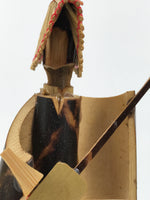 Japanese Bamboo Kokeshi Doll Vtg Kimono Woman Echizen Ningyo Shamisen KF818