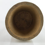 Japanese Bamboo Tube Flower Vase Kabin Vtg Ikebana Arrangement Brown FK101