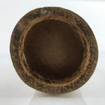 Japanese Bamboo Tube Flower Vase Kabin Vtg Ikebana Arrangement Brown FK101