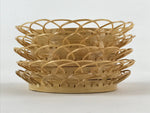 Japanese Bamboo Weave Drink Saucer 5pc Set Vtg Chataku Coaster Takeami UR933