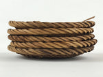 Japanese Bamboo Weave Drink Saucer 5pc Set Vtg Chataku Coaster Takeami UR935