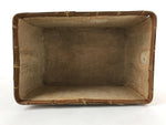 Japanese Bamboo Woven Storage Basket Vtg Traveler Chest Kago Iron Handles B222