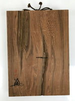 Japanese Black Mask Wall Hanging Art Vtg Portrait Wood Plaque Brown FL416