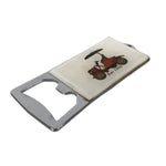 Japanese Bottle Opener Vtg Metal Sen-nuki Silver Classic Car Kanji White JK909